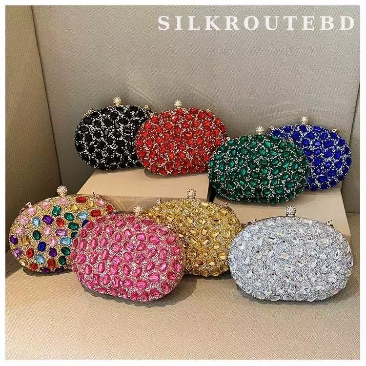 Acrylic Gemstone Oval Clutch