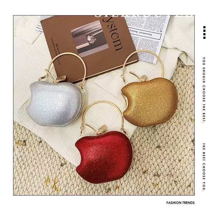 Acrylic Rhinestone Round Box Clutch