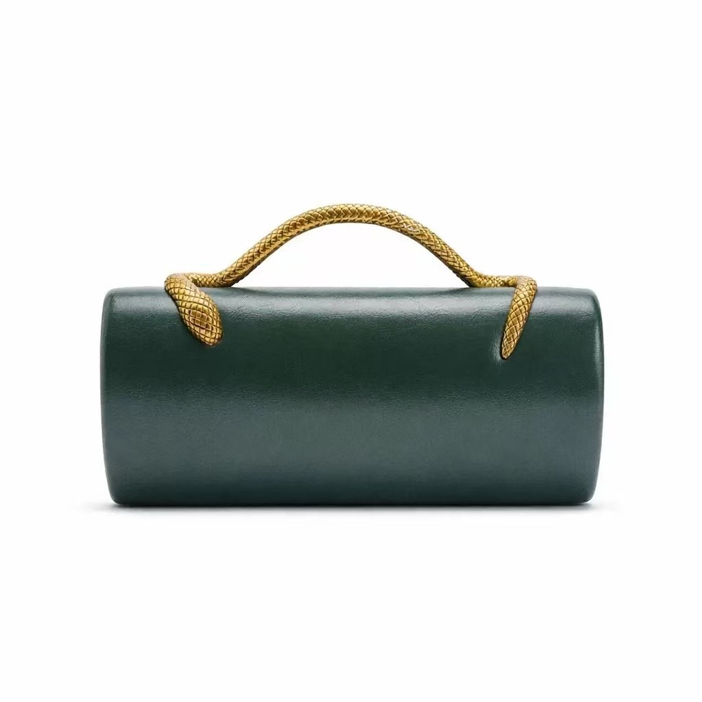 PU Vintage Large Oval Clutch