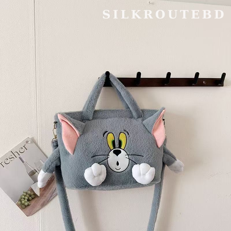 Cute Plush Cartoon Backpack Tote Bag