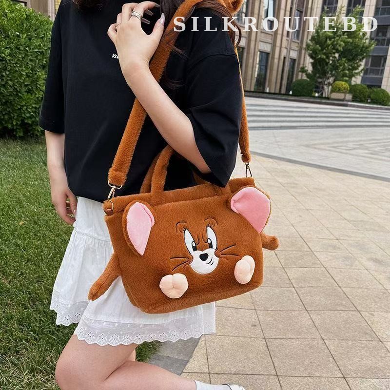 Cute Plush Cartoon Backpack Tote Bag