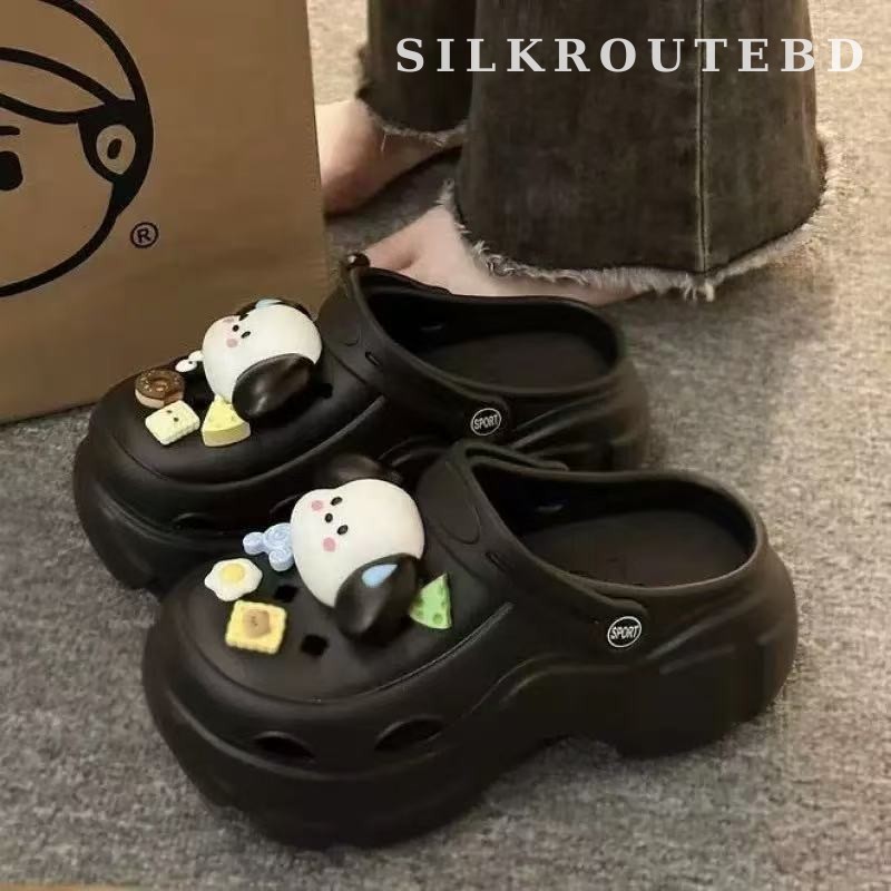 Cute Platform Cartoon Closed Toe Slippers