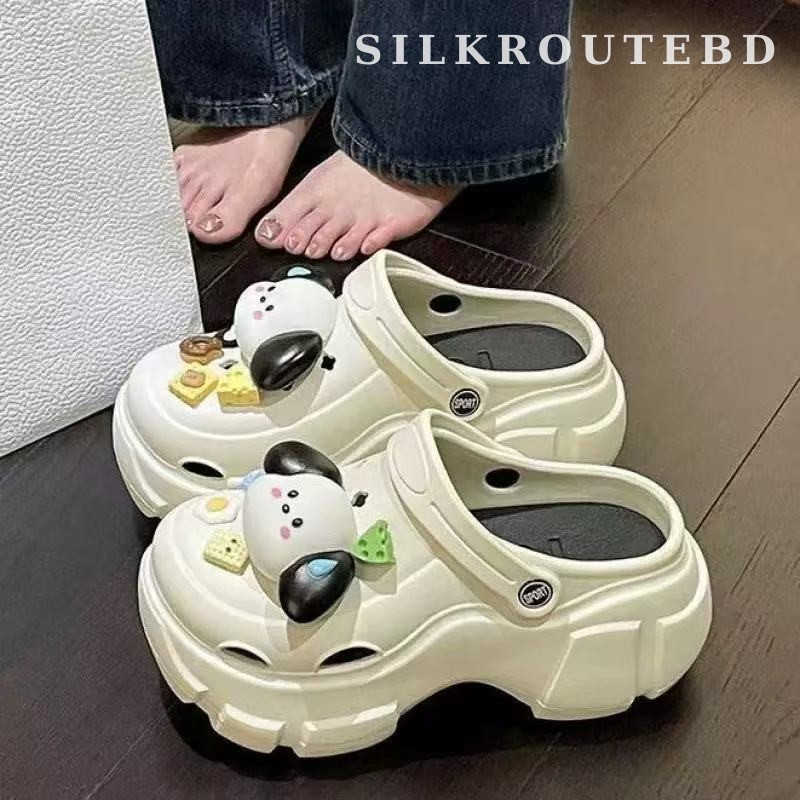 Cute Platform Cartoon Closed Toe Slippers