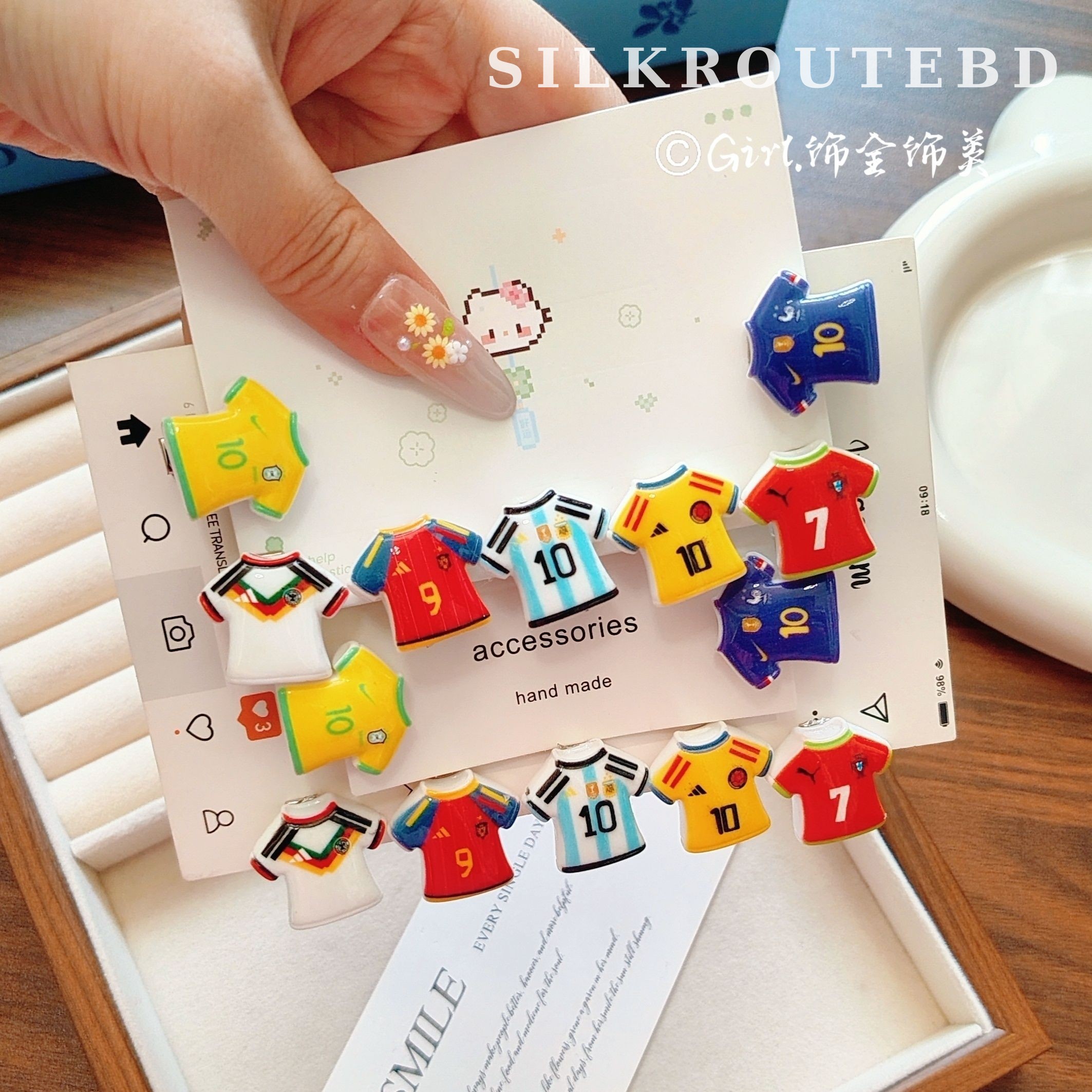 2026 World Cup Football Mini Duckbill Hair Clip