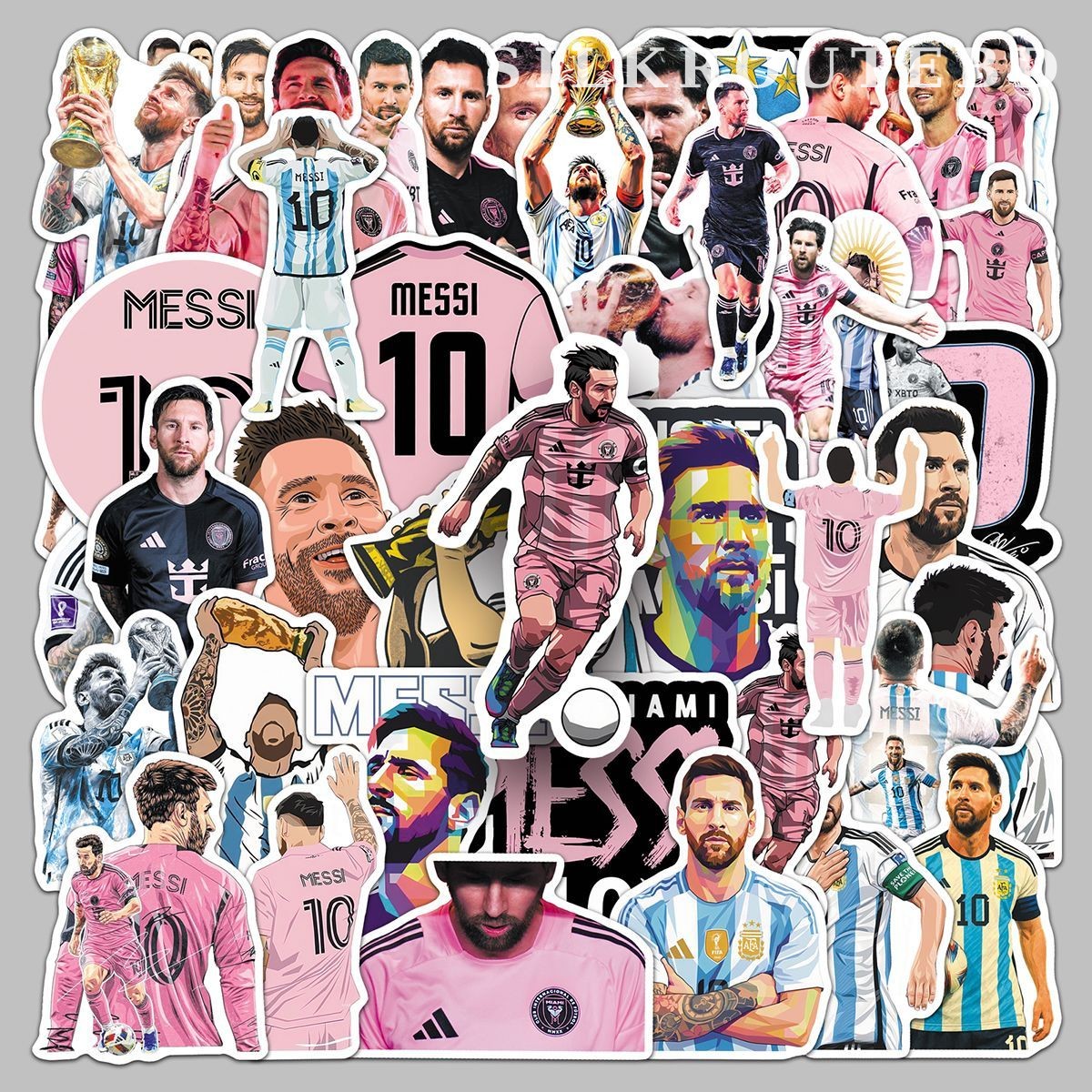Football Star Sticker Bundle (Ronaldo, Neymar, Messi)