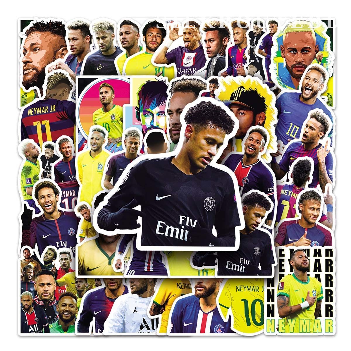 Football Star Sticker Bundle (Ronaldo, Neymar, Messi)